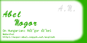 abel mogor business card